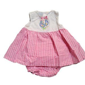Vintage BASIC EDITIONS BABY GIRL OUTFIT~DRESS~size 3-6 months